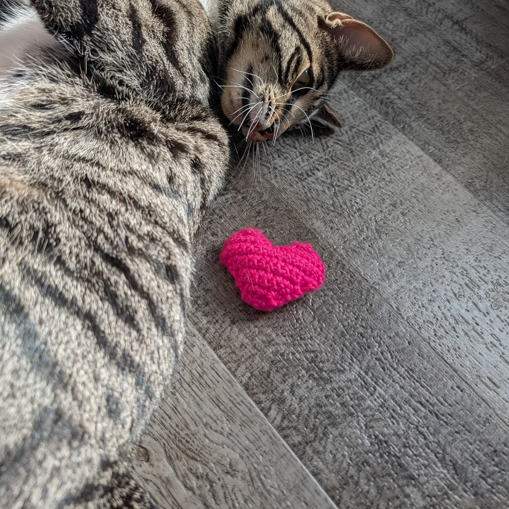 Handmade Pink Heart Plush